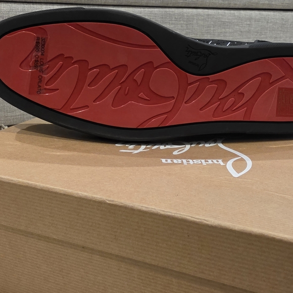 Christian Louboutin Black Patterned Sneakers - Picture 3 of 11